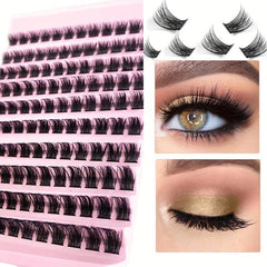 120 Clusters Lashes D Curling 10 14mm Mixed Length DIY Eyelashes Extension