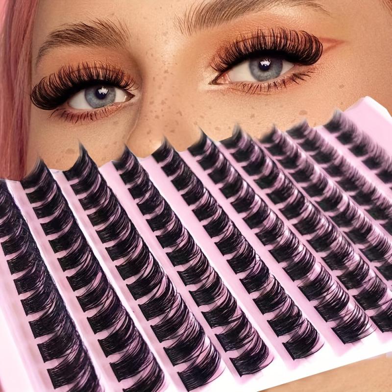 120 Clusters Lashes D Curling 10 14mm Mixed Length DIY Eyelashes Extension