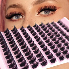 120 Clusters Lashes D Curling 10 14mm Mixed Length DIY Eyelashes Extension