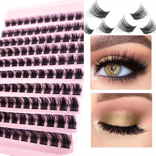 120 Clusters Lashes D Curling 10 14mm Mixed Length DIY Eyelashes Extension