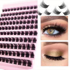 120 Clusters Lashes D Curling 10 14mm Mixed Length DIY Eyelashes Extension