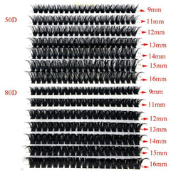 50D 80D 9 16mm Mix Lashes Makeup False Eyelashes Extension