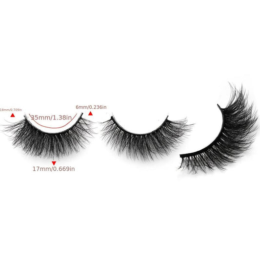 7 Pairs Thick Curl Fluffy False Eyelashes Daily Voluminous Cross Style
