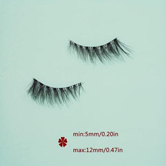 7 Pairs Reusable Fishtail Style False Eyelashes 15mm Lash Extension