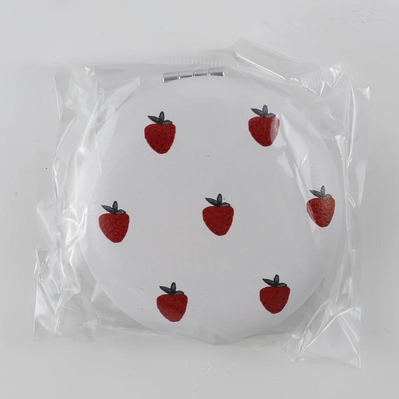 Strawberry Print Makeup Mirror Double Side Folding Cosmetic Vanity Mirror