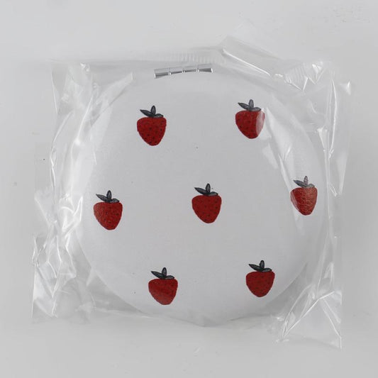 Strawberry Print Makeup Mirror Double Side Folding Cosmetic Vanity Mirror