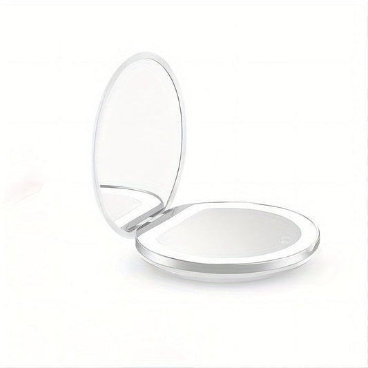 LED Vanity Mirror 2X Magnification Double Sided Foldable Makeup Mirror