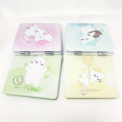 Cat Pattern Makeup Mirror Mini Compact Portable Pocket Mirror