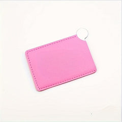 Stainless Steel Mini Makeup Mirror with Case, Travel Size Handheld Unbreakable