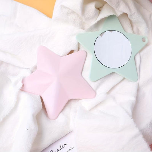 Handheld Mirror for Makeup and Travel with Keychain Holder