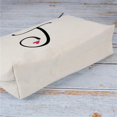 Monogram Travel Makeup Bag Roomy Cosmetic Bag With Zipper
