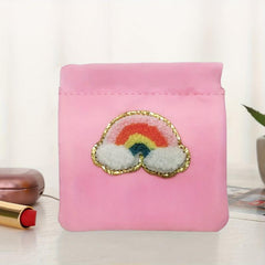 6PCS Self Closing Pocket Cosmetic Bag PU Waterproof Coin Purse