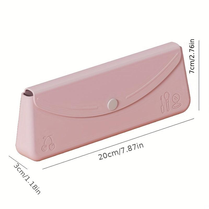 Portable Silicone Travel Cosmetic Bag Large Capacity Makeup Brush Storage