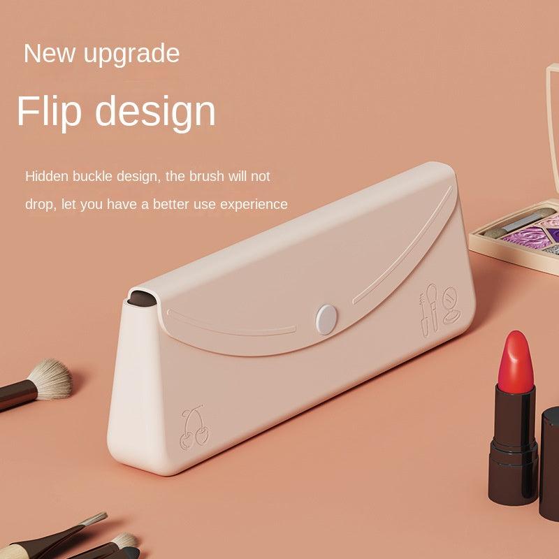 Portable Silicone Travel Cosmetic Bag Large Capacity Makeup Brush Storage