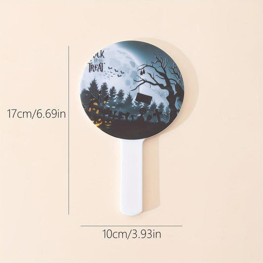 Pumpkin Forest Hand Mirror Small Vanity Cosmetic Travel Mirror