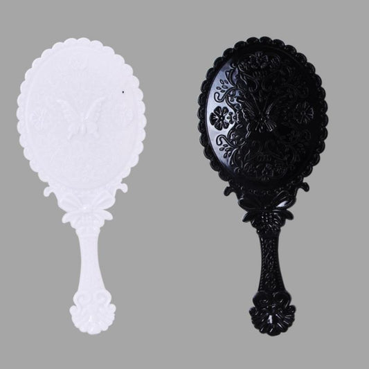 Embossed Butterfly Vintage Hand Mirror Small Decorative Makeup Mirror