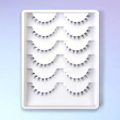 6 Pairs Bottom Lashes 3D Clear Band Natural Look Lower Eyelashes Wispy Kit