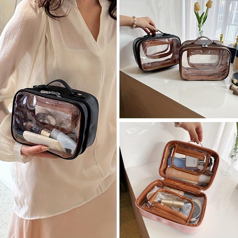 Large Waterproof Makeup Bag with Wet Dry Separation