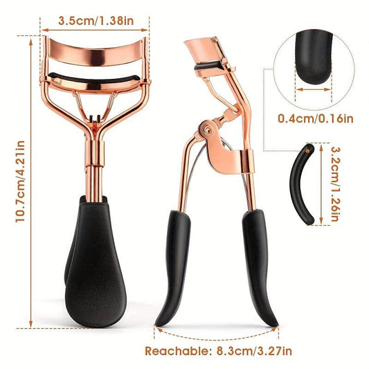 Professional Eyelash Curler Kit with 10 Replacement Pads