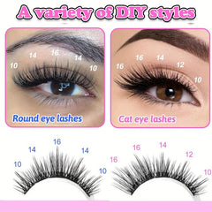 120 Pcs DD Curling Eyelash Clusters 10-16mm Wispy Natural Look