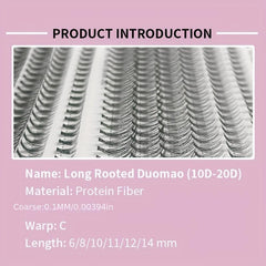 12 Row Grafted Eyelashes Natural 10D 20D Cluster False Eyelashes