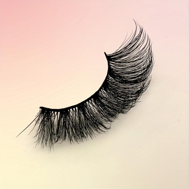 7 Pairs 3D Silk False Eyelashes Thick Curling Lashes Extension 16 18mm