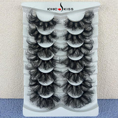 7 Pairs Fluffy 9D Faux Mink Eyelashes Soft & Thick