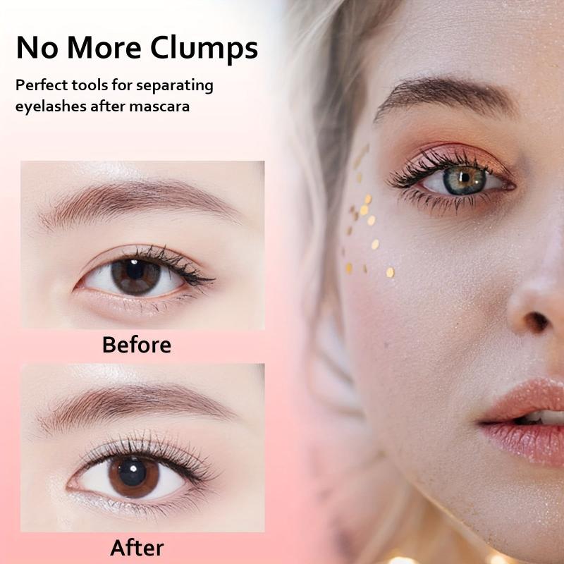 Metal Teeth Eyelash Comb Makeup Mascara Applicator