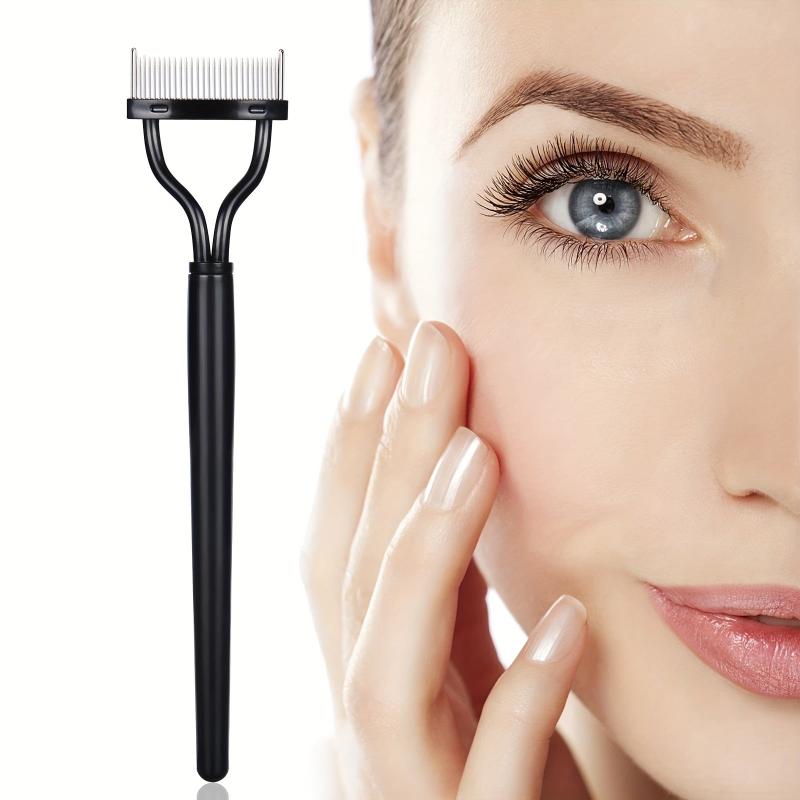 Metal Teeth Eyelash Comb Makeup Mascara Applicator