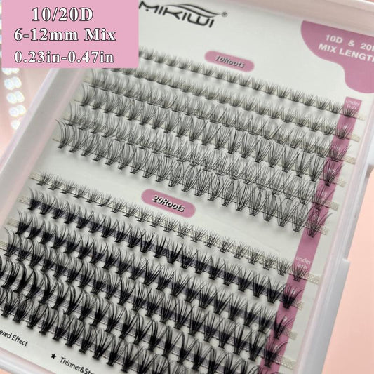 Soft Natural C Curling Cluster Lashes 6-12mm Individual Lashes Extensions
