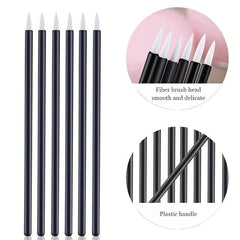 50PCS Eyeliner Makeup Brushes With Covers Smooth Eye Liner Tools Wands