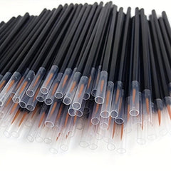 50PCS Eyeliner Makeup Brushes With Covers Smooth Eye Liner Tools Wands