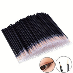 50PCS Eyeliner Makeup Brushes With Covers Smooth Eye Liner Tools Wands