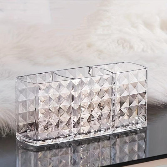 Vintage Makeup Brush Holder Organizer Clear Container Storage