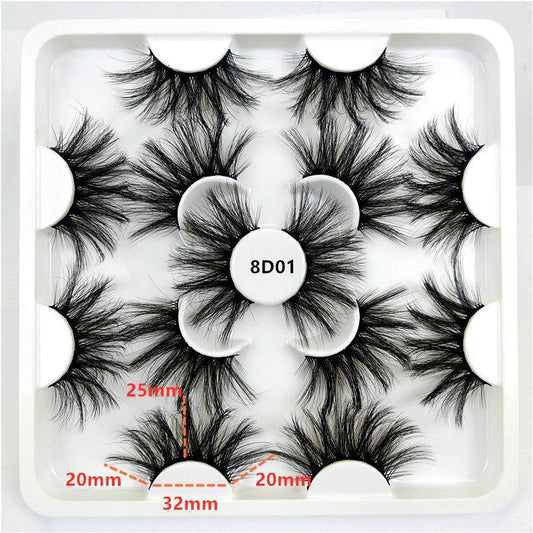 7 Pairs Dramatic 3D Mink False Eyelashes for Makeup Look