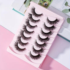 7 Pairs 5D Wispy Long Lash Extension Soft Reusable Curly Eyelashes