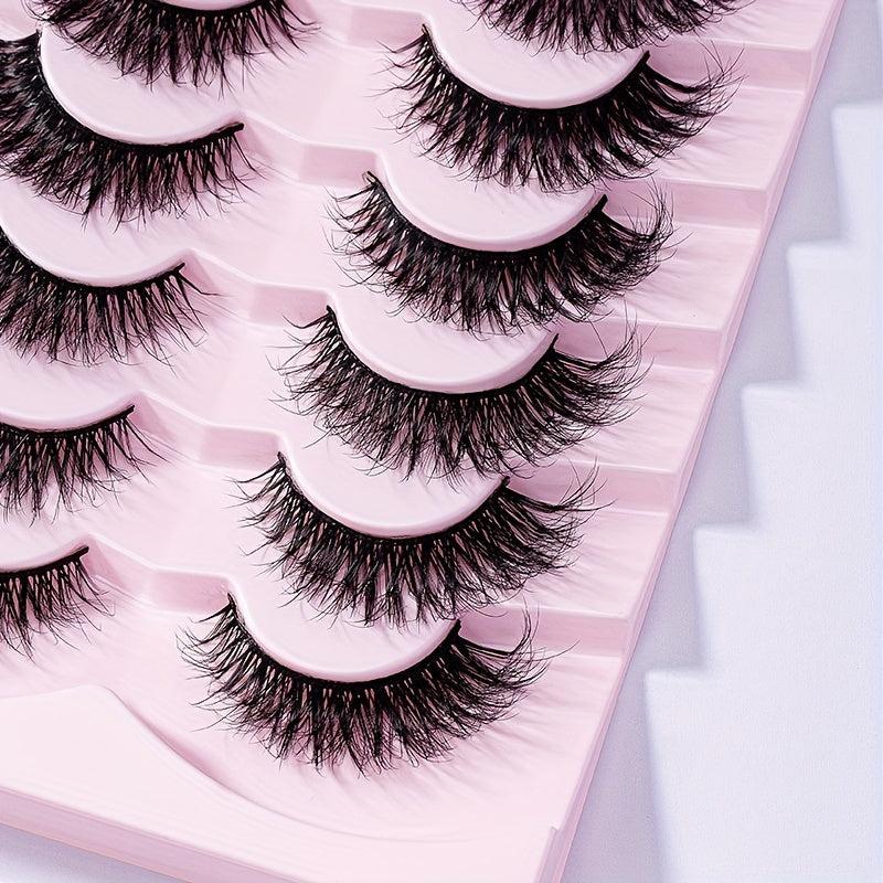 7 Pairs 5D Wispy Long Lash Extension Soft Reusable Curly Eyelashes