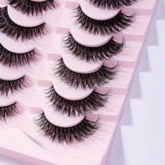 7 Pairs 5D Wispy Long Lash Extension Soft Reusable Curly Eyelashes