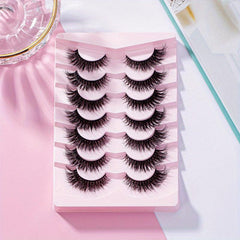7 Pairs 5D Wispy Long Lash Extension Soft Reusable Curly Eyelashes