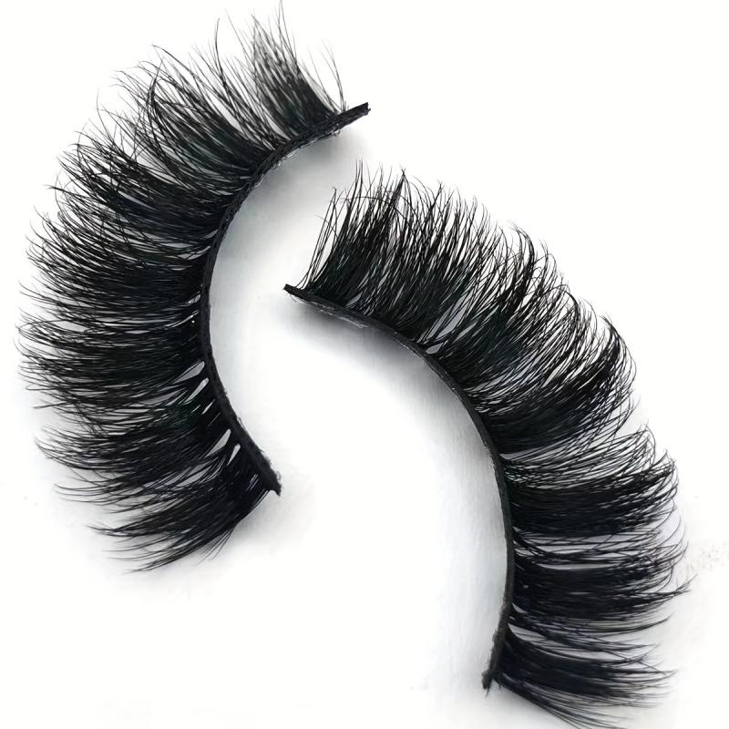 7 Pairs Thick Cross Eyelashes Natural Faux Mink Lashes Cat Eye 6D Fluffy Eyelash