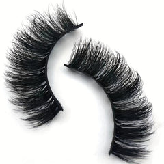 7 Pairs Thick Cross Eyelashes Natural Faux Mink Lashes Cat Eye 6D Fluffy Eyelash