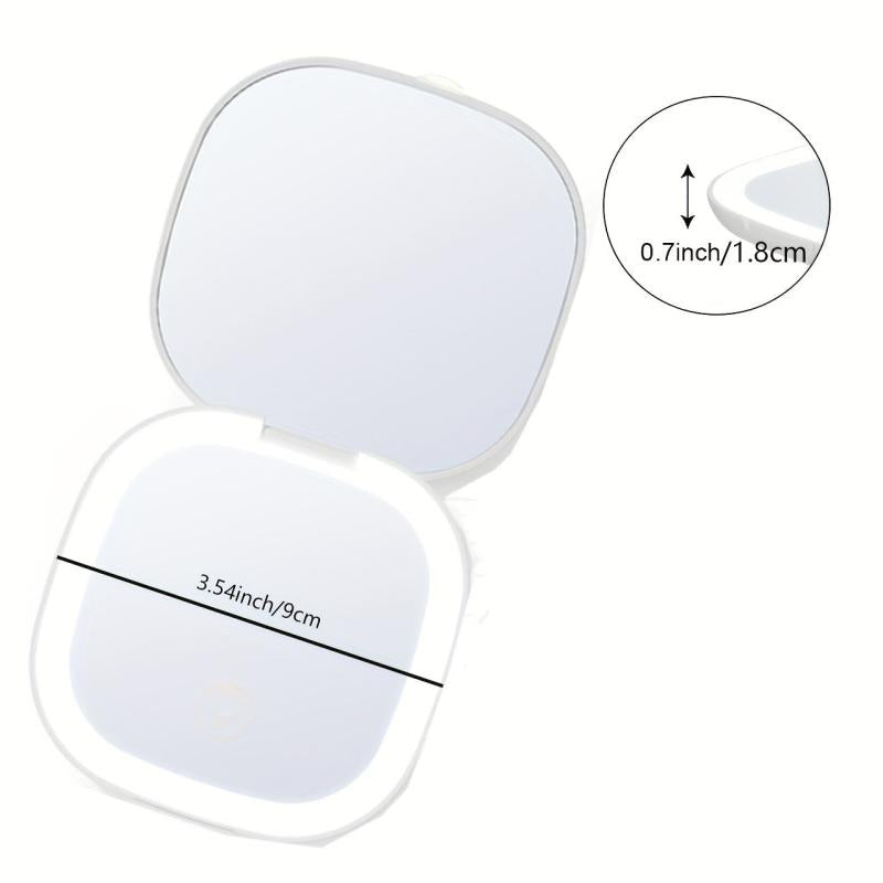 LED Travel Makeup Mirror 1X 5X Magnification Compact Lighted Mirror