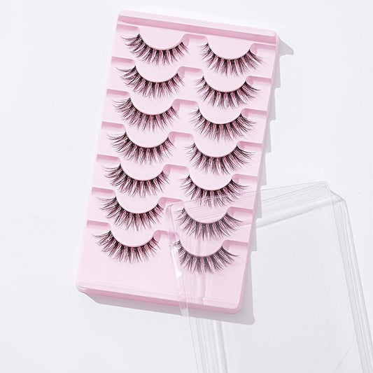 Cat Eye Lashes Winged End Eyelashes - Natural Wispy Long Crisscross Extension