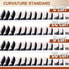 Volume Cashmere Silk Eyelash Extensions 0.03 C CC D DD Mixed Pack 8-15mm