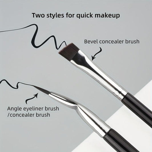 Ultra Fine Angled Eyeliner Brush for Precision Eye Define Makeup