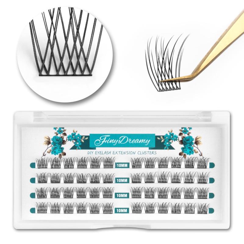 DIY Natural Effect C Curling 48 Clusters Individual False Eyelashes