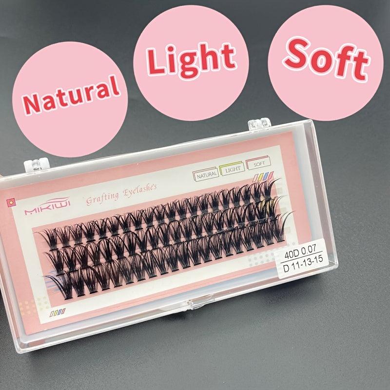 60 Cluster Lashes 40D D Curling Mix 10 12 14mm DIY Eyelash Extension