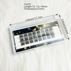 D Curl Volume Lash Clusters for DIY Extensions 100 Clusters 12 14 16mm Mix
