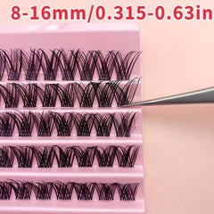 110pcs D Curling Lash Extension Clusters, Fluffy Wispy Individual Lashes, 8-16mm