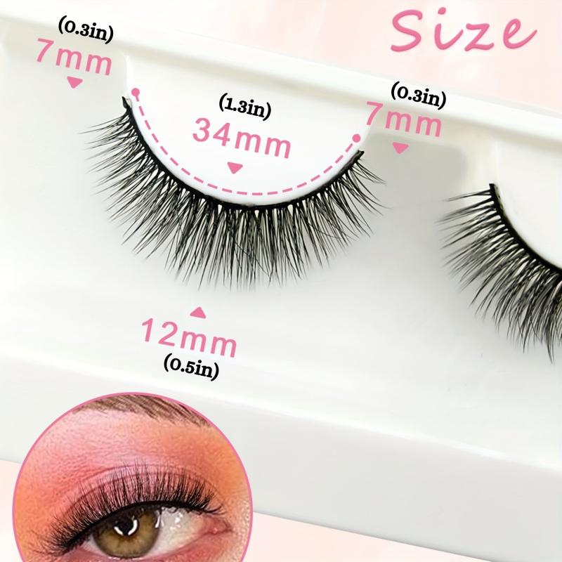 10 Pairs Natural Cross Fluffy Thick Faux Mink False Eyelashes